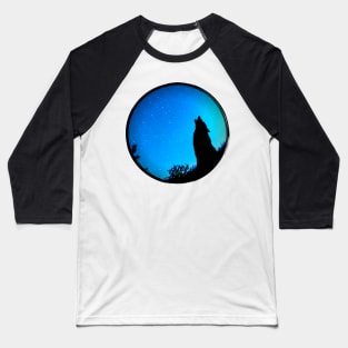 The wolf howling at the moon Baseball T-Shirt